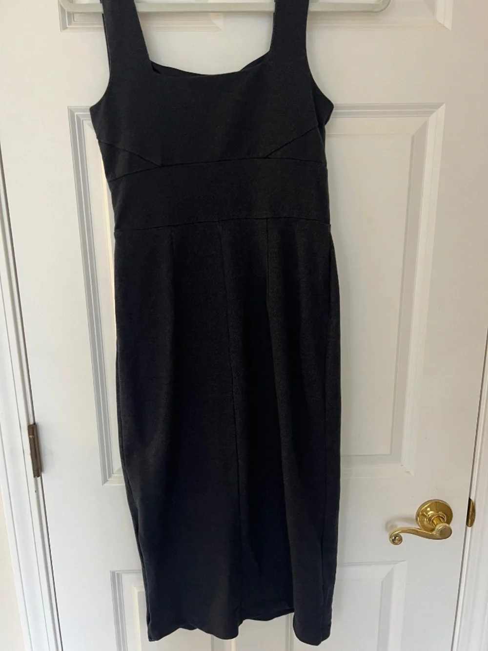 Banana Republic Stretch Denim Sheath Dress Size 2 Navy Below-Knee Midi - Picture 5 of 7